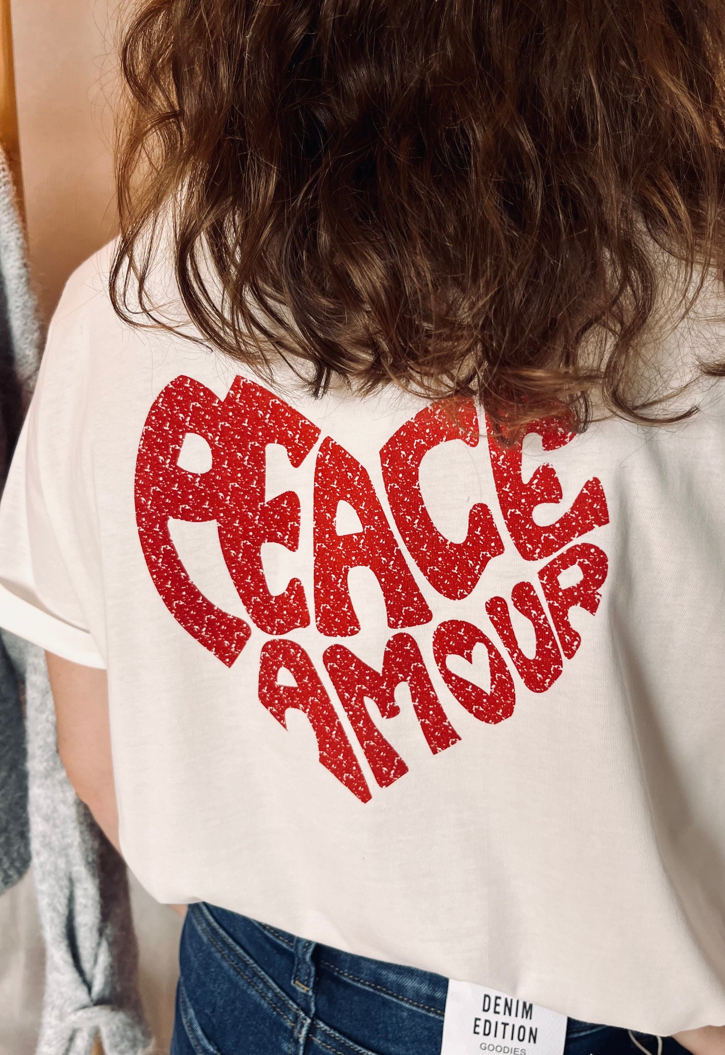 T-SHIRT PEACE BLANC