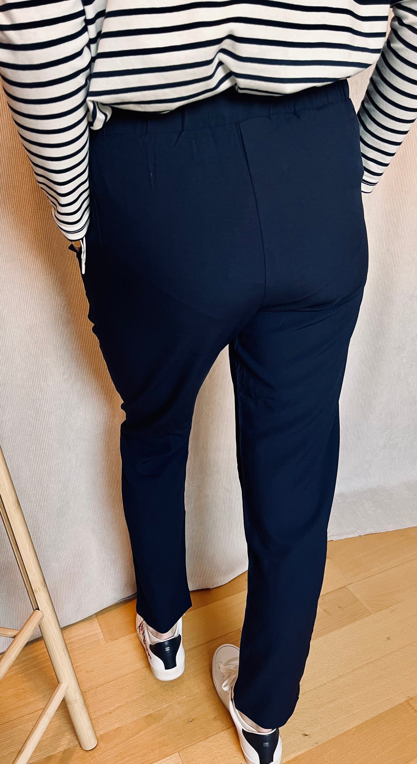 PANTALON BLEU MARINE - LEA