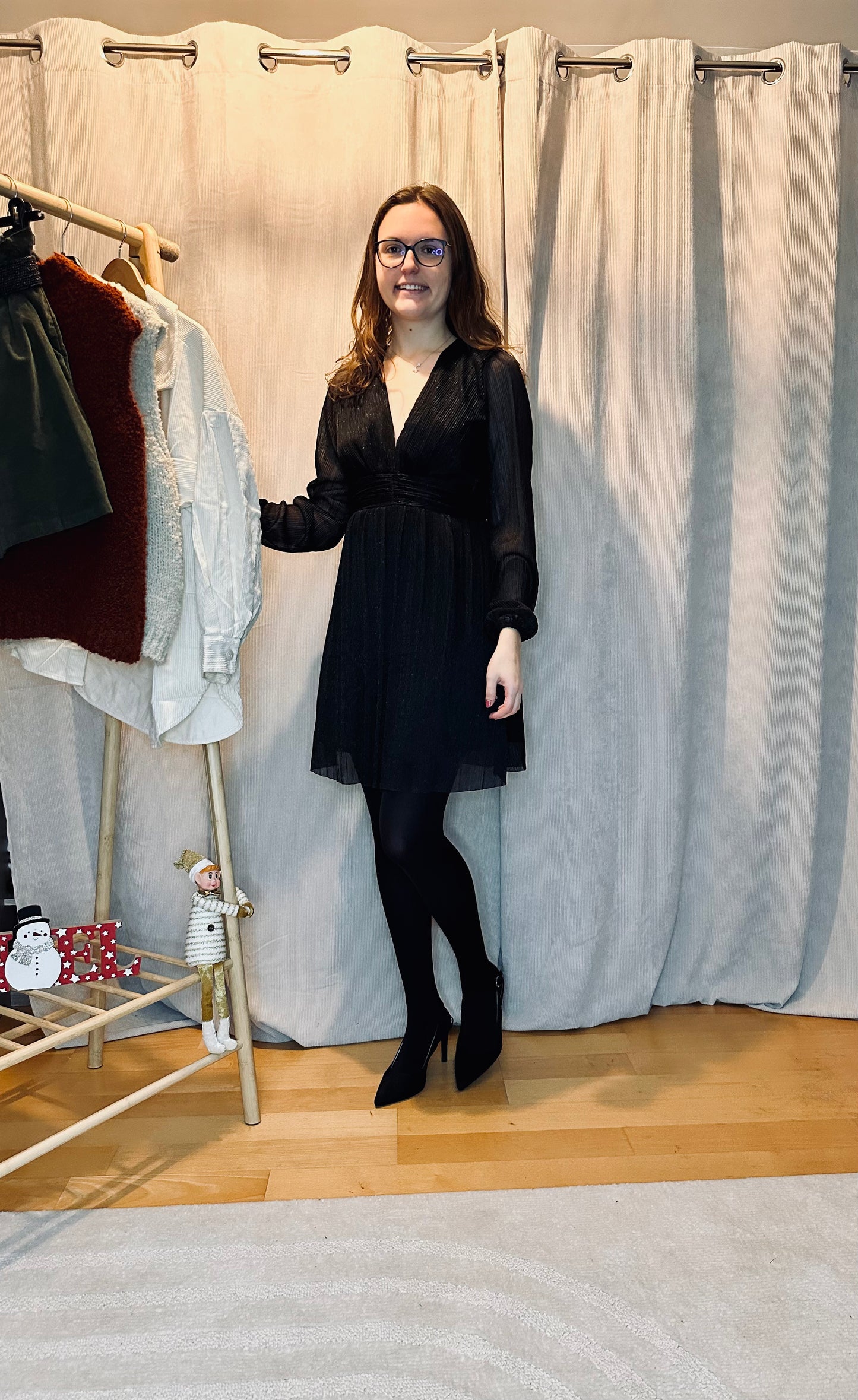 ROBE LOUISA - NOIR & ARGENT