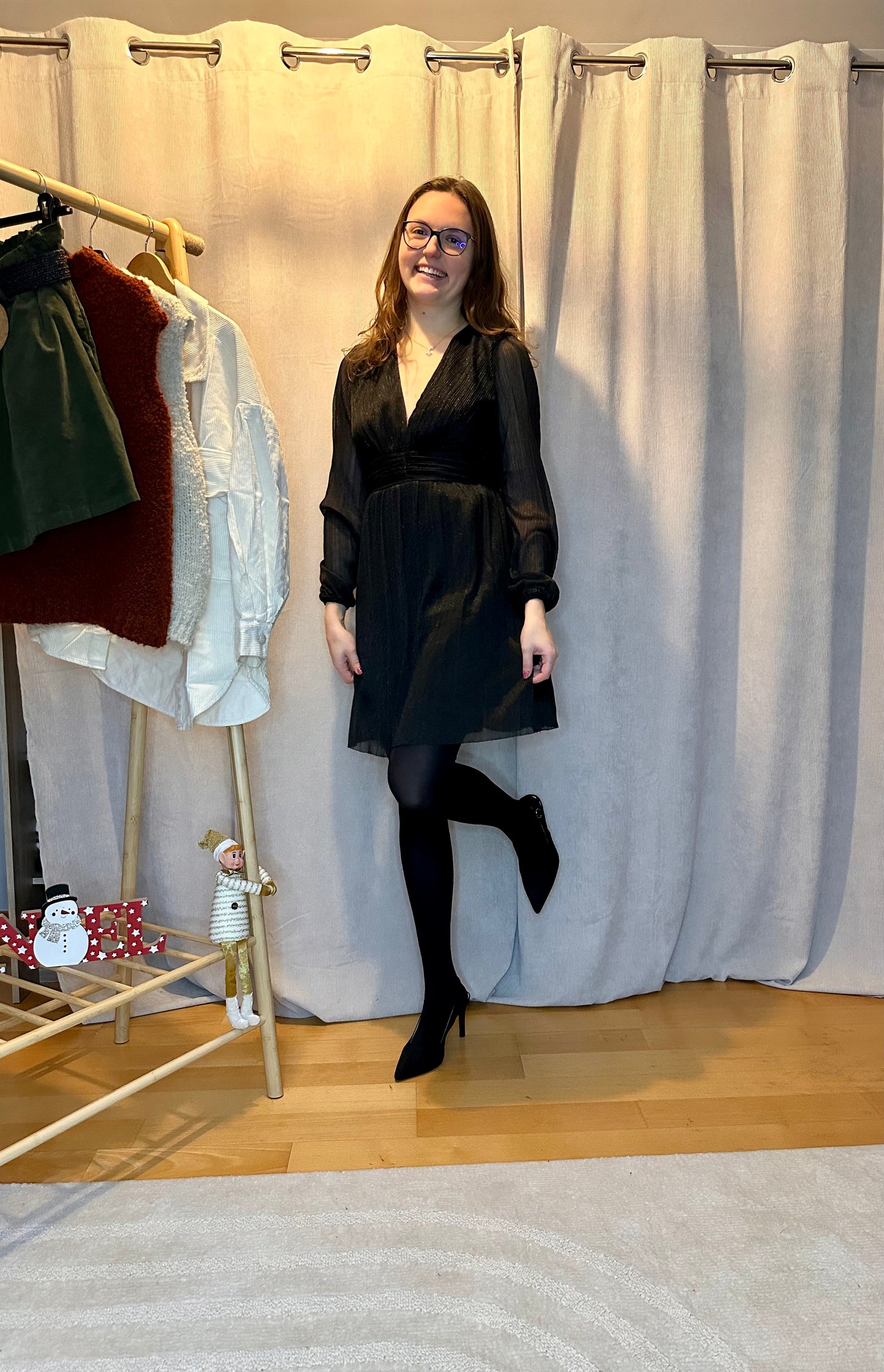 ROBE LOUISA - NOIR & ARGENT